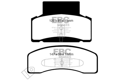 EBC 92-99 Chevrolet C30 DRW Yellowstuff Front Brake Pads - Brakes Rotors &