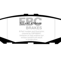 EBC 93-94 Lexus LS400 4.0 Yellowstuff Rear Brake Pads - Brakes Rotors &