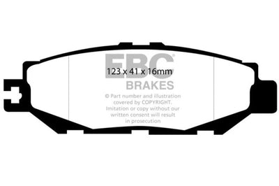 EBC 93-94 Lexus LS400 4.0 Yellowstuff Rear Brake Pads - Brakes Rotors &