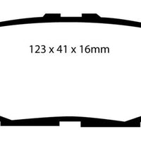 EBC 93-94 Lexus LS400 4.0 Yellowstuff Rear Brake Pads - Brakes Rotors &