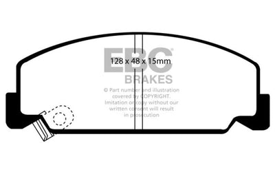 EBC 93-95 Honda Civic Coupe 1.5 DX Yellowstuff Front Brake Pads - Brakes Rotors &