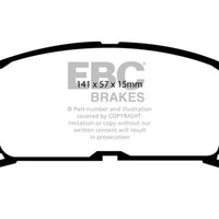 EBC 93-95 Toyota MR2 2.0 Turbo Yellowstuff Front Brake Pads - Brakes Rotors &