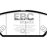 EBC 93-96 Eagle Summit 1.5 Redstuff Rear Brake Pads - Brakes Rotors &