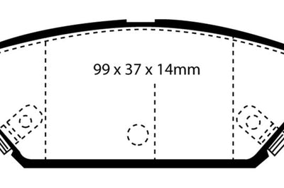 EBC 93-96 Eagle Summit 1.5 Redstuff Rear Brake Pads - Brakes Rotors &