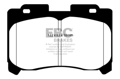 EBC 93-98 Toyota Supra 3.0 Twin Turbo Yellowstuff Front Brake Pads - Brakes Rotors &