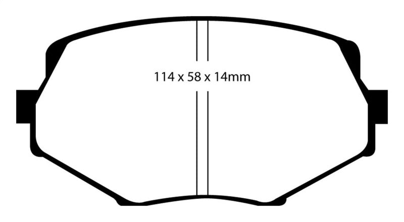 EBC 94-01 Mazda Miata MX5 1.8 Yellowstuff Front Brake Pads - Brakes Rotors &