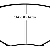 EBC 94-01 Mazda Miata MX5 1.8 Yellowstuff Front Brake Pads - Brakes Rotors &