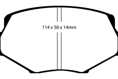 EBC 94-01 Mazda Miata MX5 1.8 Yellowstuff Front Brake Pads - Brakes Rotors &