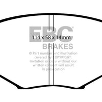 EBC 94-01 Mazda Miata MX5 1.8 Yellowstuff Front Brake Pads - Brakes Rotors &