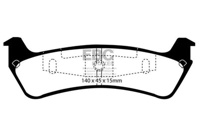 EBC 95-01 Ford Explorer 4.0 2WD Yellowstuff Rear Brake Pads - Brakes Rotors &