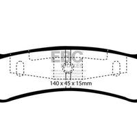 EBC 95-01 Ford Explorer 4.0 2WD Yellowstuff Rear Brake Pads - Brakes Rotors &