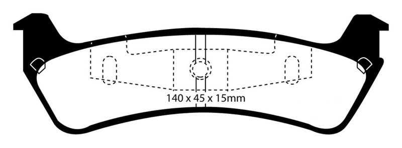 EBC 95-01 Ford Explorer 4.0 2WD Yellowstuff Rear Brake Pads - Brakes Rotors &
