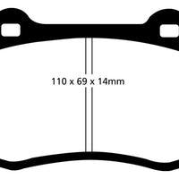 EBC 96-00 Lotus Esprit Turbo 2.0 GT3 Bluestuff Front Brake Pads - Brakes Rotors &