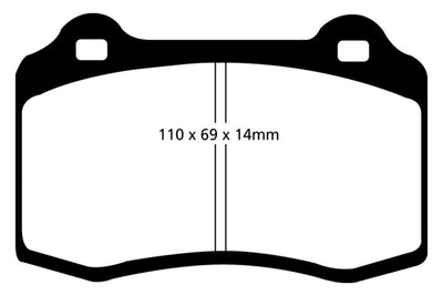 EBC 96-00 Lotus Esprit Turbo 2.0 GT3 Bluestuff Front Brake Pads - Brakes Rotors &