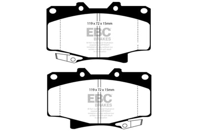 EBC 96-97 Lexus LX450 4.5 Yellowstuff Front Brake Pads - Brakes Rotors &