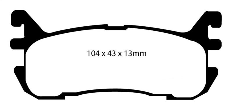 EBC 97-02 Ford Escort 2.0 Yellowstuff Rear Brake Pads - Brakes Rotors &