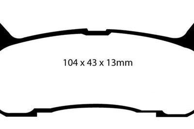 EBC 97-02 Ford Escort 2.0 Yellowstuff Rear Brake Pads - Brakes Rotors &