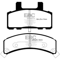 EBC 97-99 Cadillac Deville 4.6 (Rear Drums) Yellowstuff Front Brake Pads - Brakes Rotors &