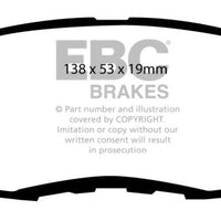 EBC 97 Acura CL 2.2 Redstuff Front Brake Pads - Brakes Rotors &