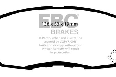 EBC 97 Acura CL 2.2 Yellowstuff Front Brake Pads - Brakes Rotors &