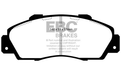 EBC 97 Acura CL 3.0 Redstuff Front Brake Pads - Brakes Rotors &