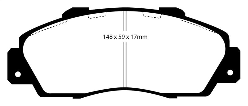 EBC 97 Acura CL 3.0 Yellowstuff Front Brake Pads - Brakes Rotors &