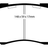 EBC 97 Acura CL 3.0 Yellowstuff Front Brake Pads - Brakes Rotors &