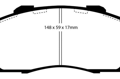 EBC 97 Acura CL 3.0 Yellowstuff Front Brake Pads - Brakes Rotors &