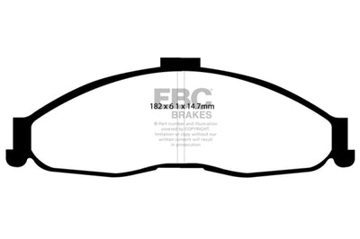 EBC 98-02 Chevrolet Camaro (4th Gen) 3.8 Yellowstuff Front Brake Pads - Brakes Rotors &