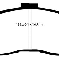 EBC 98-02 Chevrolet Camaro (4th Gen) 3.8 Yellowstuff Front Brake Pads - Brakes Rotors &