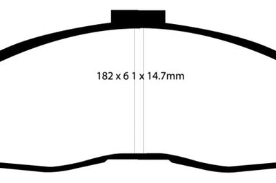 EBC 98-02 Chevrolet Camaro (4th Gen) 3.8 Yellowstuff Front Brake Pads - Brakes Rotors &