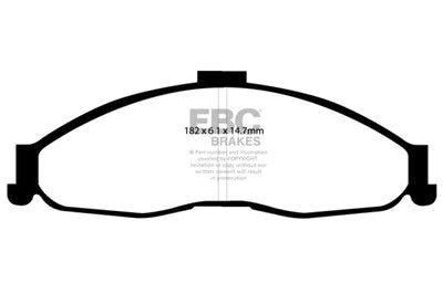 EBC 98-02 Chevrolet Camaro (4th Gen) 3.8 Yellowstuff Front Brake Pads - Brakes Rotors &