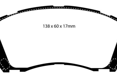 EBC 98-02 Subaru Forester 2.5 Yellowstuff Front Brake Pads - Brakes Rotors &