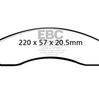 EBC 98-03 Dodge B250 B2500 Cargo 2500 Van 3/4 Ton Yellowstuff Front Brake Pads - Brakes Rotors &
