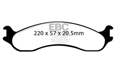 EBC 98-03 Dodge B250 B2500 Cargo 2500 Van 3/4 Ton Yellowstuff Front Brake Pads - Brakes Rotors &