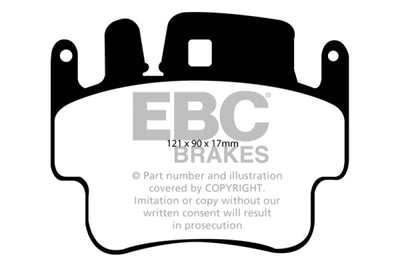 EBC 98-05 Porsche 911 (996) (Cast Iron Rotor only) 3.4 Carrera 2 Yellowstuff Front Brake Pads - Brakes Rotors &