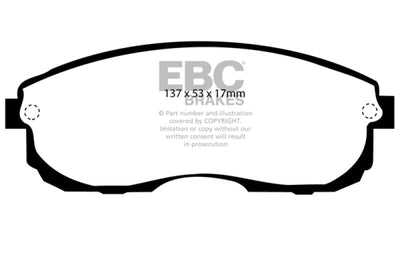 EBC 99-01 Infiniti G20 2.0 Yellowstuff Front Brake Pads - Brakes Rotors &