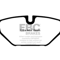 EBC 99-01 Saab 9-5 2.3 Turbo (Aero) Yellowstuff Rear Brake Pads - Brakes Rotors &