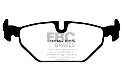 EBC 99-01 Saab 9-5 2.3 Turbo (Aero) Yellowstuff Rear Brake Pads - Brakes Rotors &