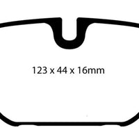 EBC 99-01 Saab 9-5 2.3 Turbo (Aero) Yellowstuff Rear Brake Pads - Brakes Rotors &
