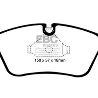 EBC 99-02 BMW Z3 2.5 Yellowstuff Front Brake Pads - Brakes Rotors &