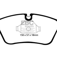 EBC 99-02 BMW Z3 2.5 Yellowstuff Front Brake Pads - Brakes Rotors &