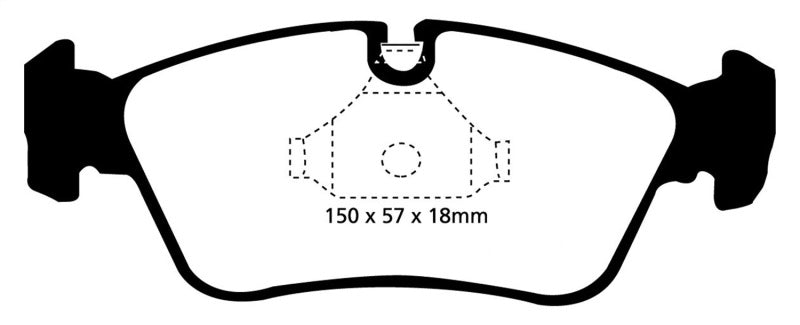 EBC 99-02 BMW Z3 2.5 Yellowstuff Front Brake Pads - Brakes Rotors &