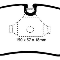 EBC 99-02 BMW Z3 2.5 Yellowstuff Front Brake Pads - Brakes Rotors &