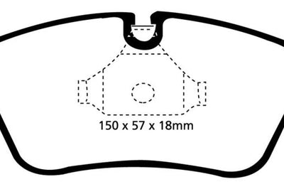 EBC 99-02 BMW Z3 2.5 Yellowstuff Front Brake Pads - Brakes Rotors &