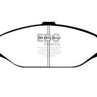 EBC 99-04 Ford Mustang 3.8 Yellowstuff Front Brake Pads - Brakes Rotors &