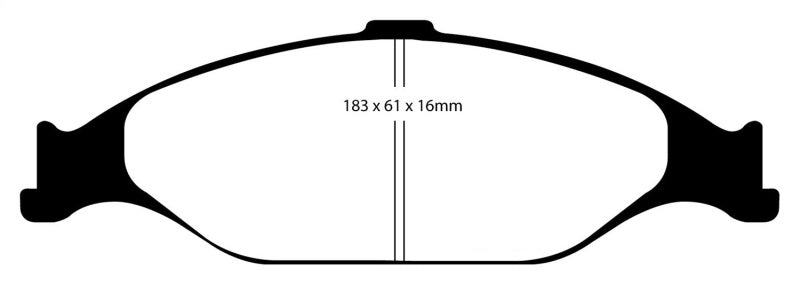EBC 99-04 Ford Mustang 3.8 Yellowstuff Front Brake Pads - Brakes Rotors &
