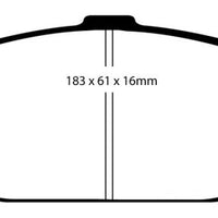 EBC 99-04 Ford Mustang 3.8 Yellowstuff Front Brake Pads - Brakes Rotors &