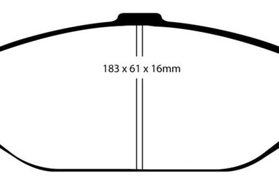 EBC 99-04 Ford Mustang 3.8 Yellowstuff Front Brake Pads - Brakes Rotors &