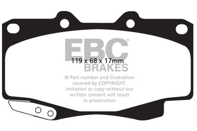 EBC 99-04 Toyota Tacoma 4WD 2.7 Greenstuff Front Brake Pads - Brakes Rotors &